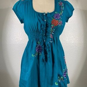 Johnny Was 3J Obi Garden Tunic Cotton Sz S NWT